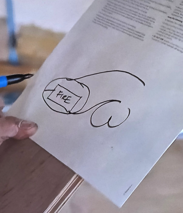 Rick draws penis on plans on The Block 2026.