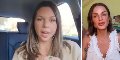 Screenshots of TikTok clips by MAFS's Bec and Dom