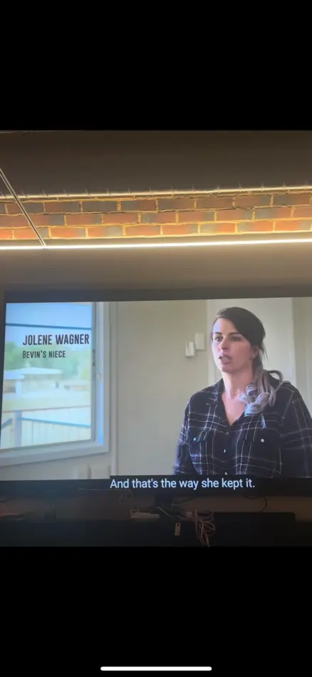 Jolene in the Stan documentary