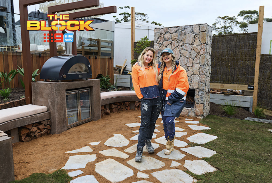 Courtney and Sev's outdoor area on The Block 2026.