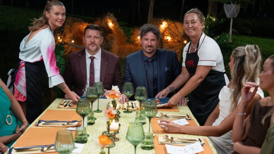 Krysten and Lucy with the MKR judges