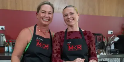 My Kitchen Rules MKR 2026 leaderboard pictured Krysten and Lucy