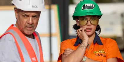 The Block 2026 finale and auction date pictured Rick and Tayla